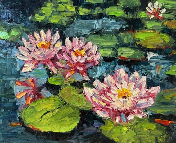 Jane McIntosh| waterlilies  | McAtamney Gallery and Design store | Geraldine NZ